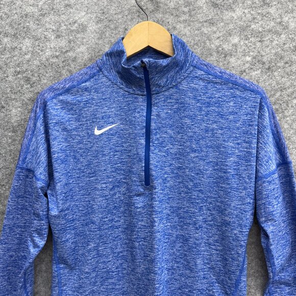 Nike Running Dri-Fit Women's Top Activewear Workout, 1/4 Zip, Blue, Size S - Picture 2 of 12